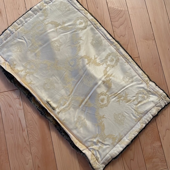 VERSACE HOME COLLECTION Decorative Pillow Fake Fur with a rip Size 24”x14” - Picture 12 of 12